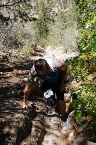 the last climb out of the canyon right before the finish - Photo by Darrin Coffman