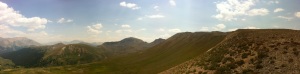 A pano from my hie/run on independence pass the Thursday before the race